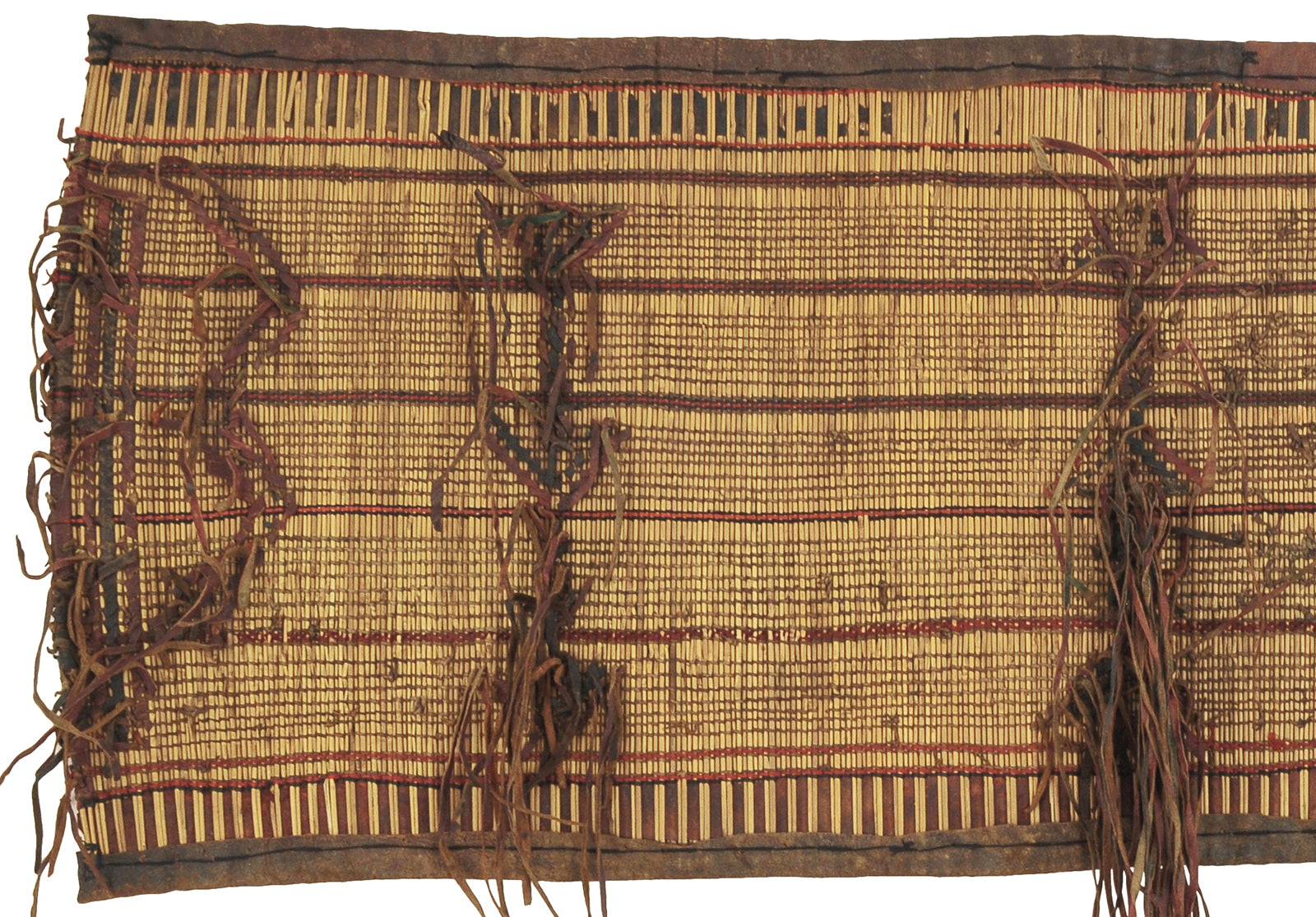 Authentic Tuareg Straw Mat From Niger - A Cultural African Artifact From Sahara - angled shot
