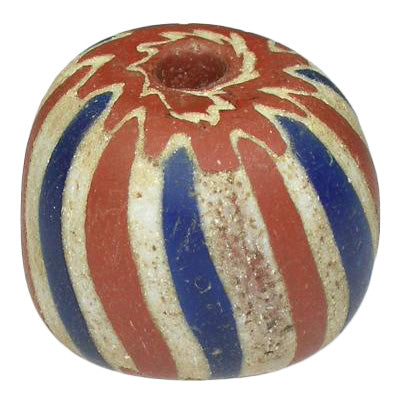 Large 4-Layer Striped Venetian Chevron Bead 19X17Mm, 1800S Trade