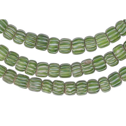 Rare Round 4-Layer Chevron Beads - Venetian Glass Strand, 25.5"