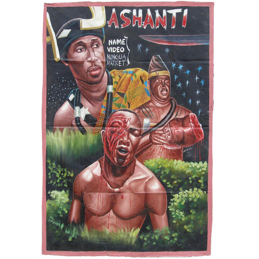 Hand-Painted Ashanti Movie Poster From Ghana - Unique African Art