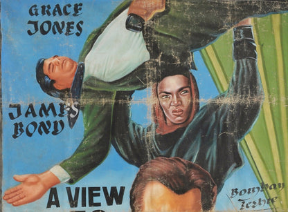 A View To A Kill - James Bond 007 Ghanaian Movie Poster - close-up