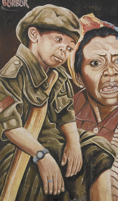 Baby Police 3 Force On The Run Movie Poster - Hand Painted Ghana Art - close-up