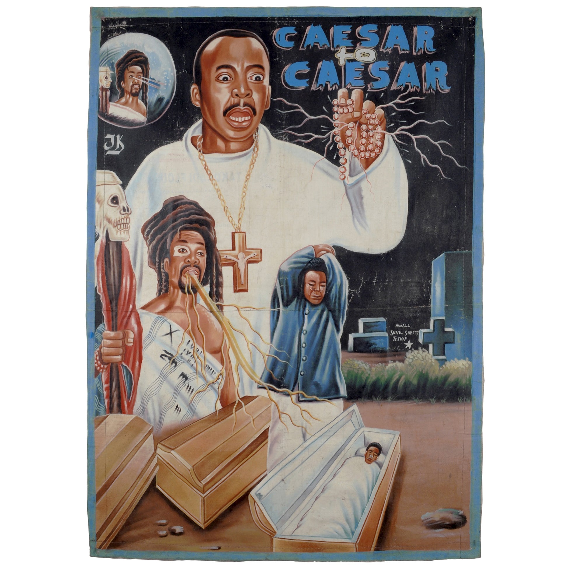 Caesar To Caesar Movie Poster - Hand-Painted Ghanaian Art