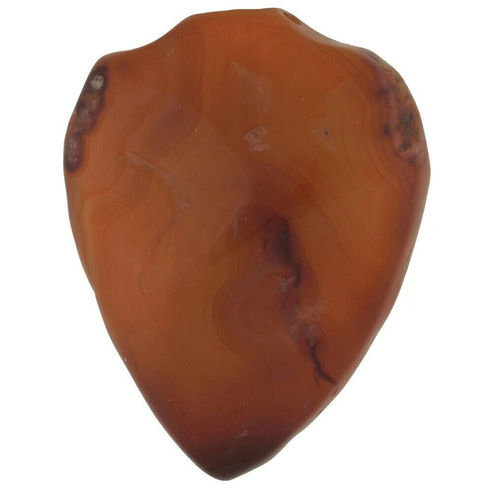 Antique Carnelian Agate Trade Bead Pendant – Cambay, India (72×55 mm)