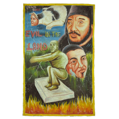 Evil In The Land African Movie Poster - Hand-Painted In Ghana