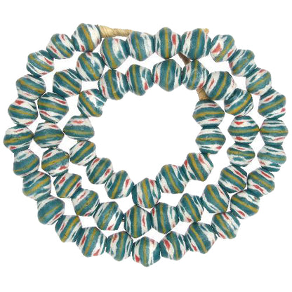 Powder Glass Bicone Beads 13-14Mm - Ghana Recycled Trade Beads