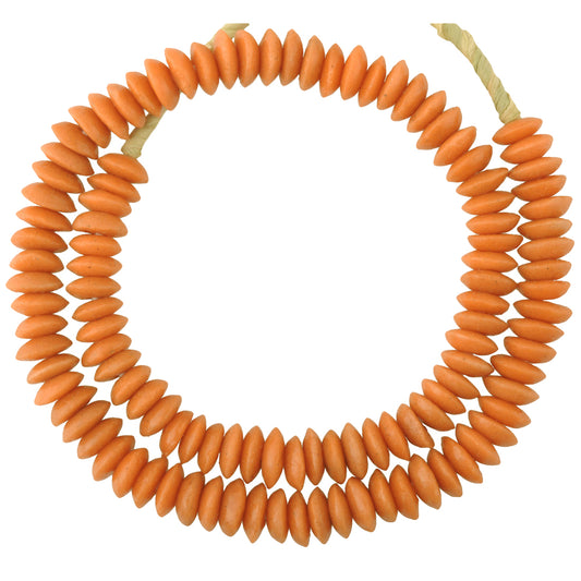 Authentic 14Mm Krobo Glass Beads - Venetian Disk Style