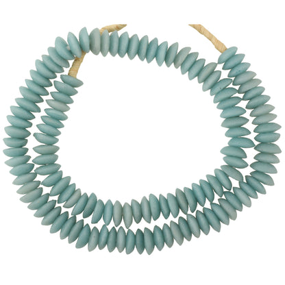 African Krobo Glass Beads - Venetian Disk-Inspired Recycled Trade Beads