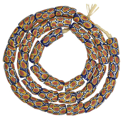 Colorful African Trade Beads - Fancy Krobo Recycled Glass Beads 10Mm
