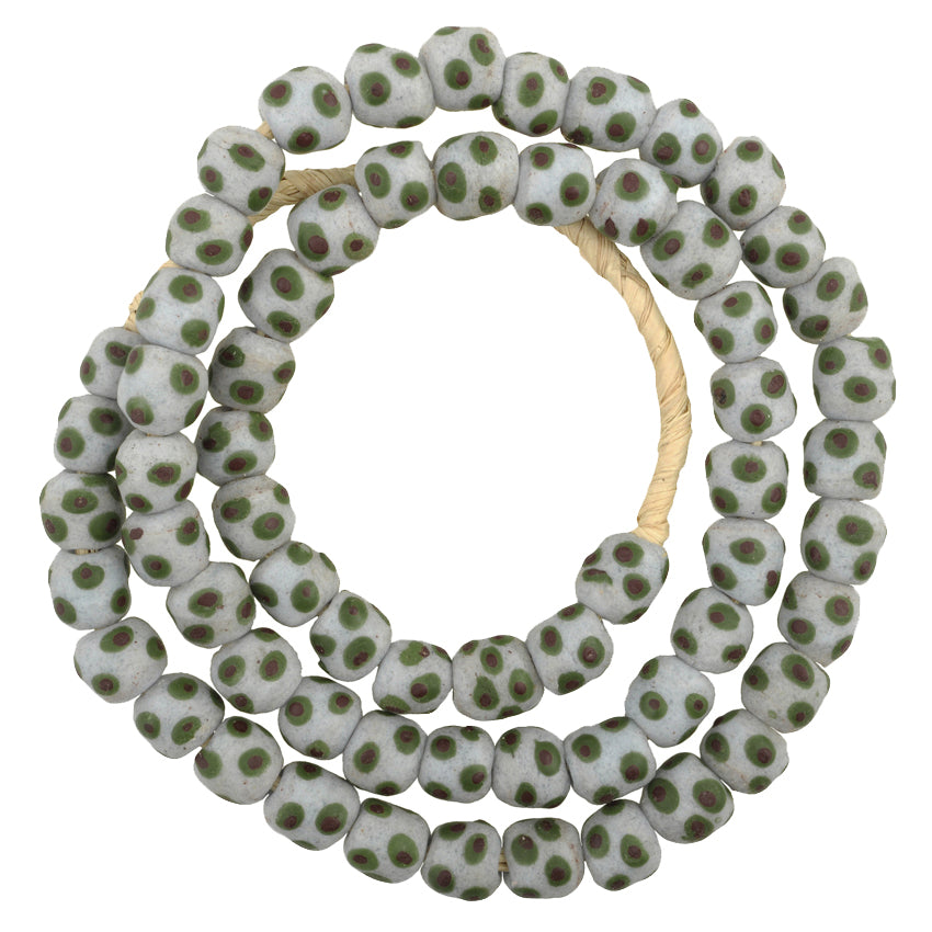 Fancy "Eye" Powder Glass Beads - African Trade Beads From Ghana