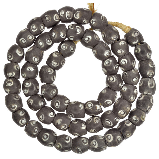 Black Eye Ghana Powder Glass Beads - African Recycled Trade Beads