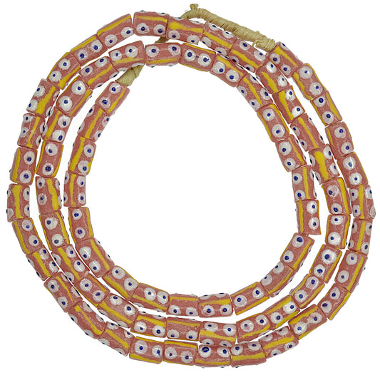 Fancy African Trade Powder Glass Beads - 6Mm Ghana Krobo Strand