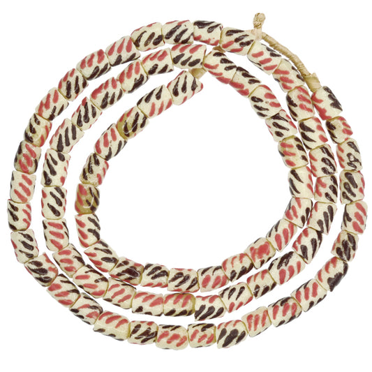 Handmade Fancy Powder Glass Beads, African Trade Beads From Ghana
