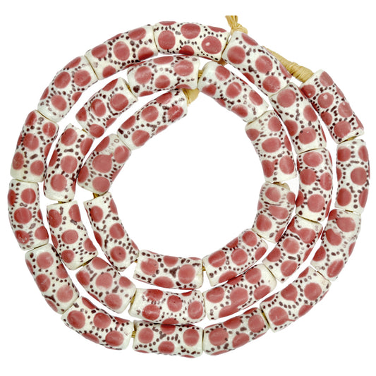 African Powder Glass Beads, 9Mm Krobo Trade Beads From Ghana