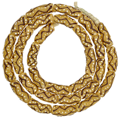 Elegant 9Mm Powder Glass Beads From Ghana - Fancy Krobo Trade Beads