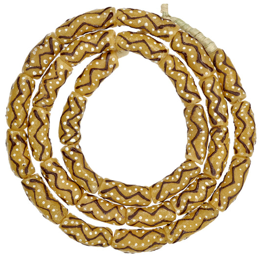 Elegant 9Mm Powder Glass Beads From Ghana - Fancy Krobo Trade Beads