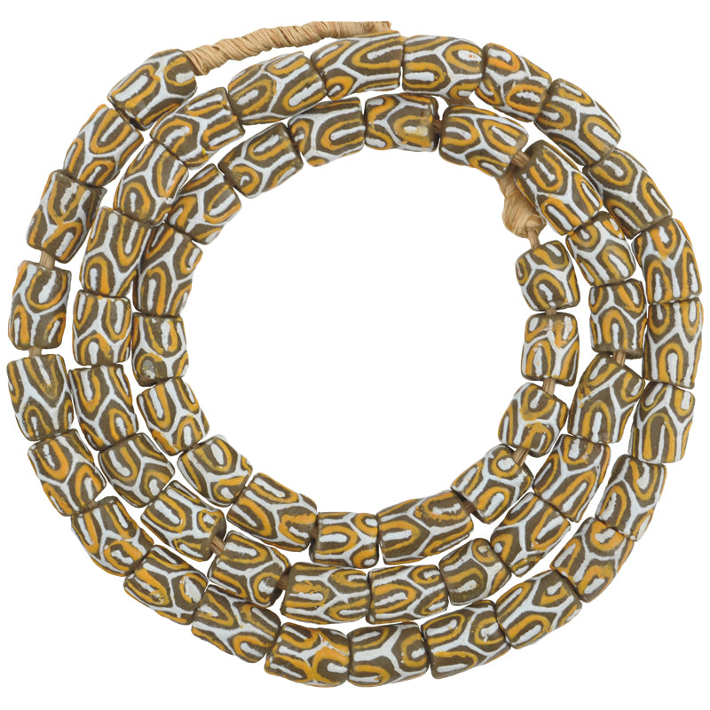 African Powder Glass Beads - Krobo Trade Beads 9-10Mm