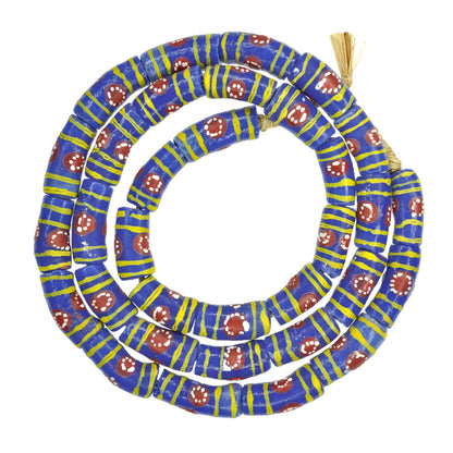 New African Trade Beads - Fancy Krobo Powder Glass Beads (8-9Mm)