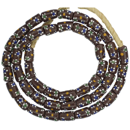 Handmade African Powder Glass Beads - Fancy Krobo Trade Beads