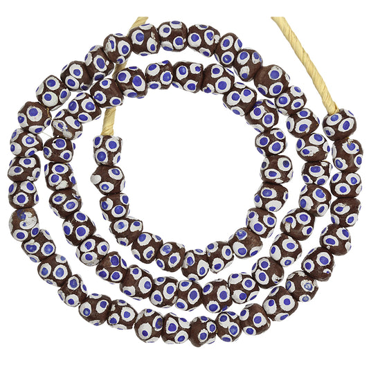 New African Powder Glass Beads Imitating Venetian Eye Beads