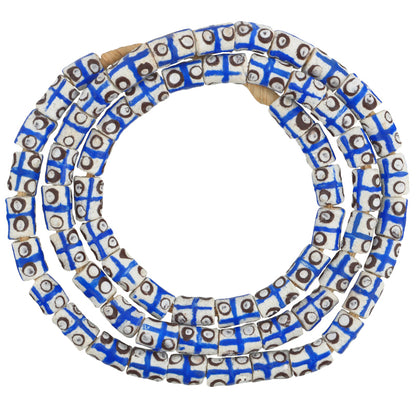 New 27" African Powder Glass Beads - Fancy Krobo Trade Beads