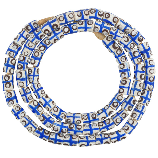 New 27" African Powder Glass Beads - Fancy Krobo Trade Beads