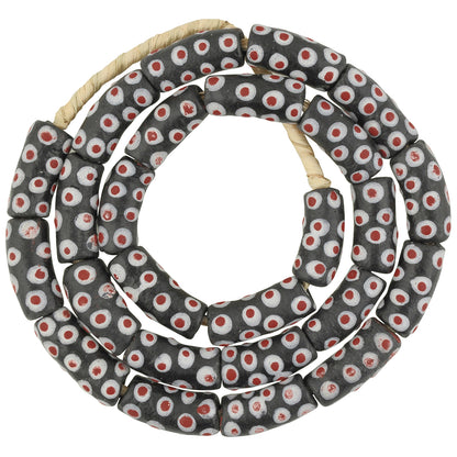 African Trade Beads: Fancy Krobo Glass Beads 10Mm - Ghana Made