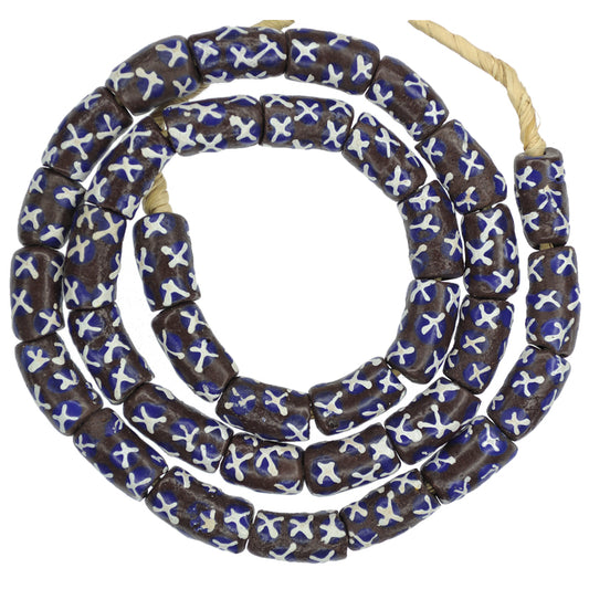 Handmade African Powder Glass Beads - Fancy Krobo Trade Beads
