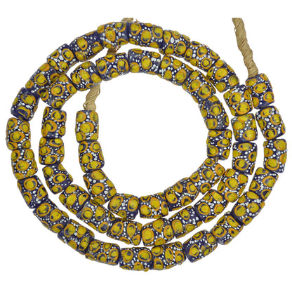 African Trade Beads: Fancy Powder Glass Krobo Eye Beads 10Mm