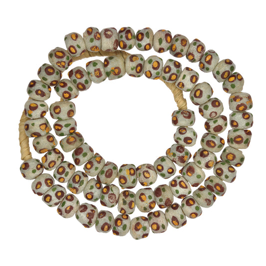 African Trade Beads | Fancy Recycled Glass Beads | 13Mm Krobo Beads