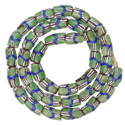 Colorful 10Mm Powder Glass Beads From Ghana - African Trade Beads