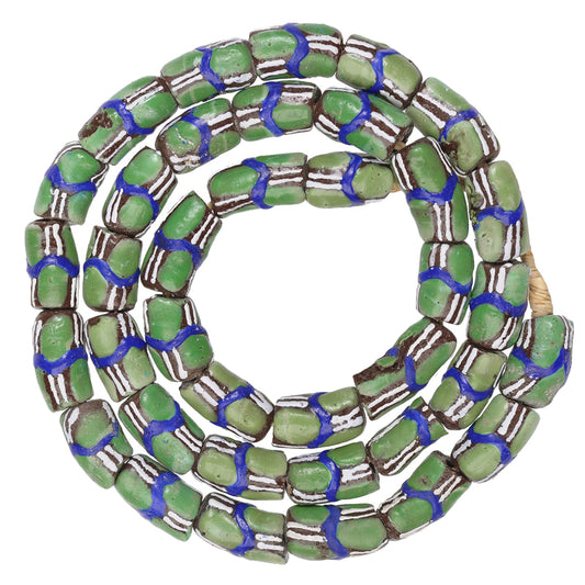 Colorful 10Mm Powder Glass Beads From Ghana - African Trade Beads