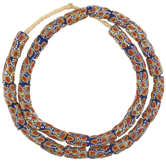African Trade Beads - Fancy Powder Glass Beads, Handmade In Ghana