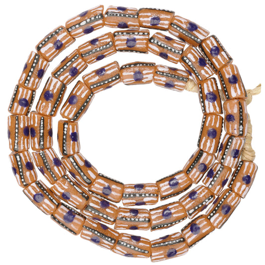 Handmade Ghanaian Powder Glass Beads, 9Mm, African Trade Beads