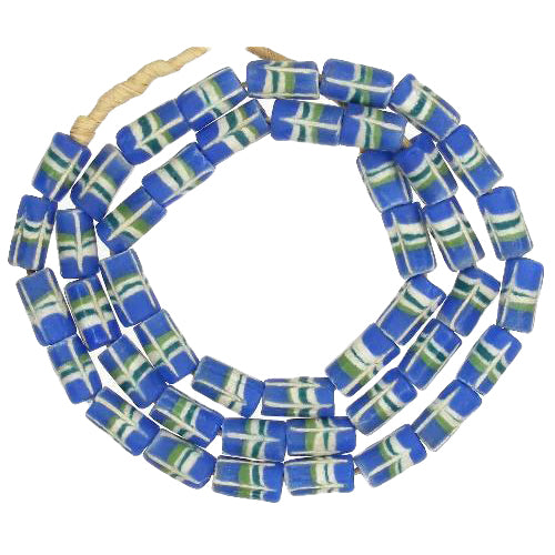 Powder Glass African Beads Imitating Venetian Feather Trade Beads