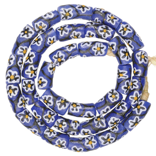 Vibrant 10Mm Fancy Krobo Powder Glass Beads - African Trade Beads