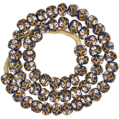Fancy African Trade Beads - Recycled Glass Krobo Beads, 12Mm