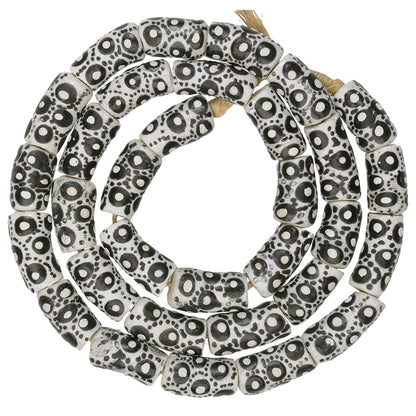African Trade Beads: Fancy Krobo Powder Glass Beads 10-11Mm