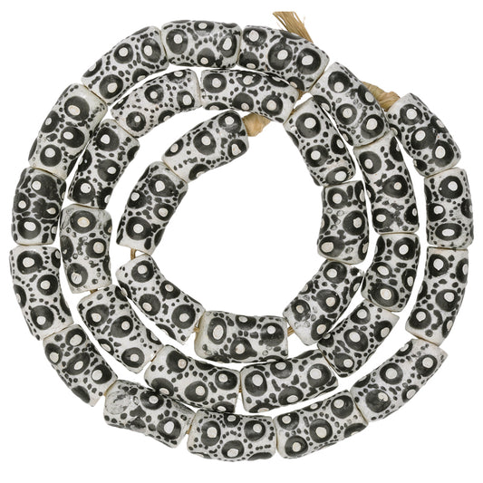 African Trade Beads: Fancy Krobo Powder Glass Beads 10-11Mm
