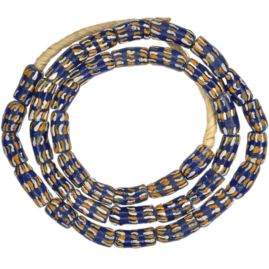Fancy Krobo Powder Glass Beads - African Trade Beads, 8Mm