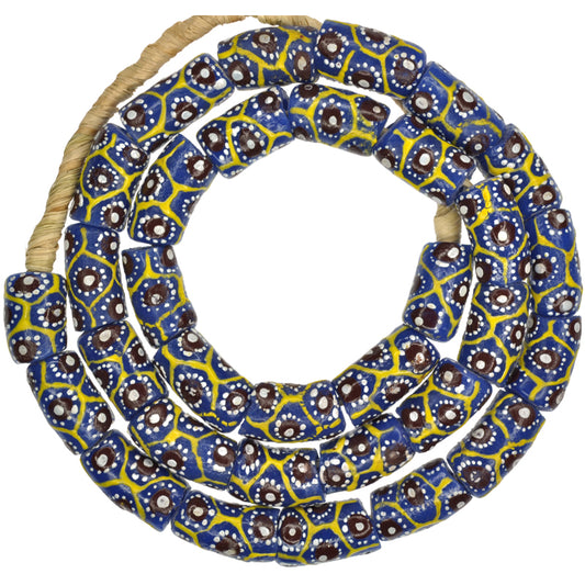 Powder Glass African Trade Beads, Fancy Ghana Krobo Glass Beads