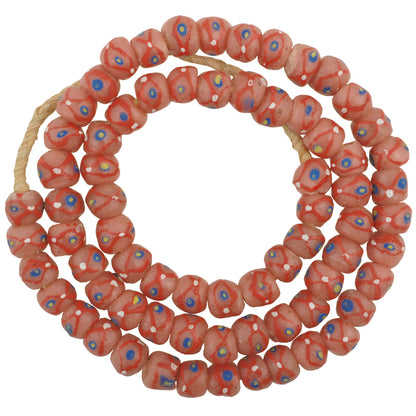 Pink Pineapple Fancy Krobo Beads – Ghana Recycled Glass Strand