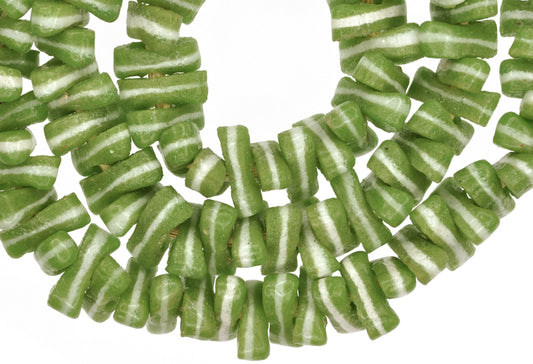 18-19Mm Powder Glass African Trade Beads - Recycled Ghana Beads - alternate view