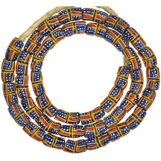 New Powder Glass Krobo Beads - 9-10Mm African Trade Beads
