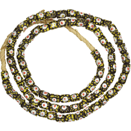 Fancy Krobo Powder Glass Beads, Imitating Venetian Eye Trade Beads
