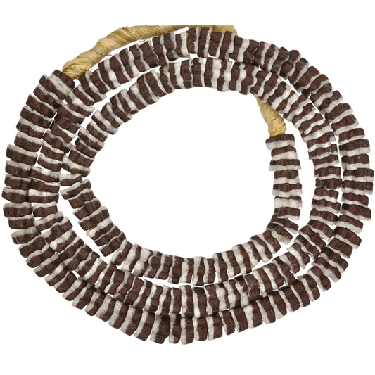 Powder Glass Krobo Beads Imitating Czech Flower Trade Beads