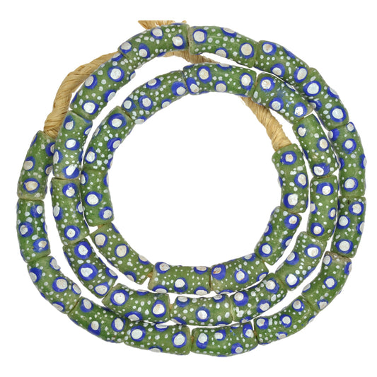 African Powder Glass Krobo Beads - 8-10Mm Fancy Trade Beads
