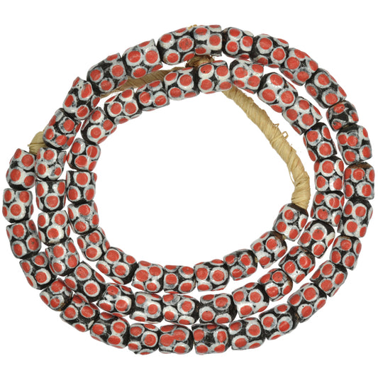 African Powder Glass Beads - Fancy Krobo Recycled Glass, 9Mm