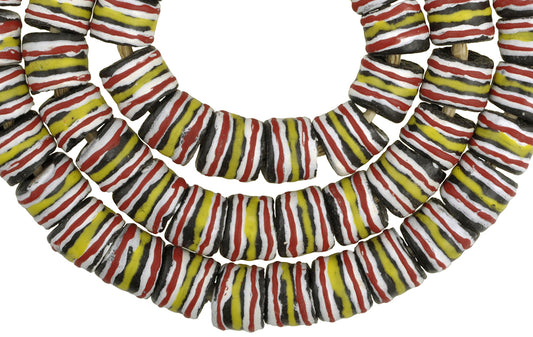 Authentic Fancy Krobo Powder Glass Beads, Ghana African Trade Beads - alternate view