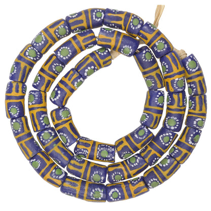 African Powder Glass Beads - Fancy Krobo Trade Beads, 10Mm